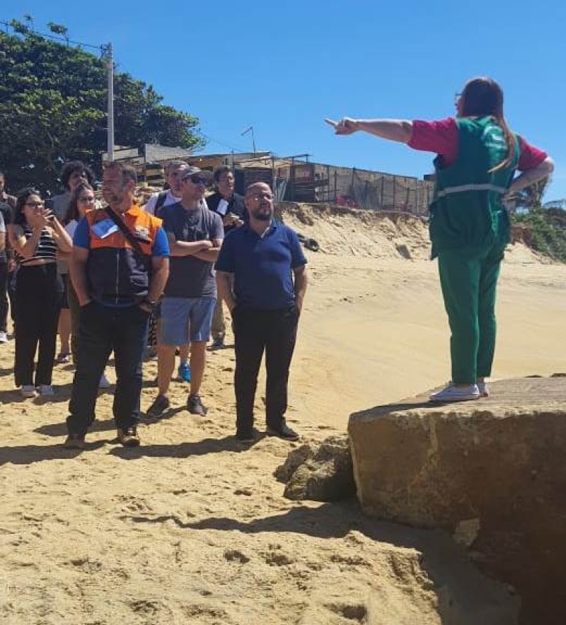 Participantes de simpósio fazem visita técnica à foz do Paraíba