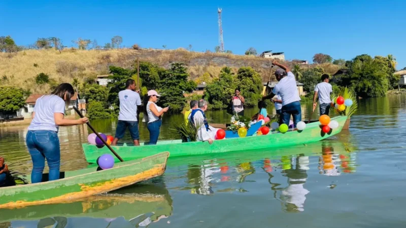 Pescadores celebram Dia de São Pedro com procissão de barcos no Rio Muriaé, em Itaperuna