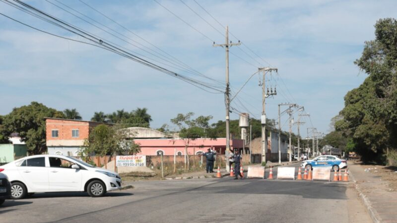 Trecho da Beira Valão interditado para obras do Programa Bairro Legal