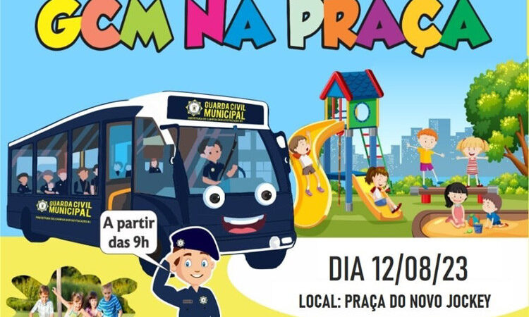 Guarda Civil Municipal na Praça neste sábado no Novo Jóquei