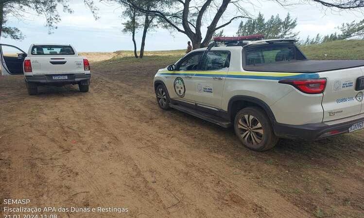 Multa de até R$ 10 mil para quem trafegar com veículos na faixa de areia no litoral de SJB