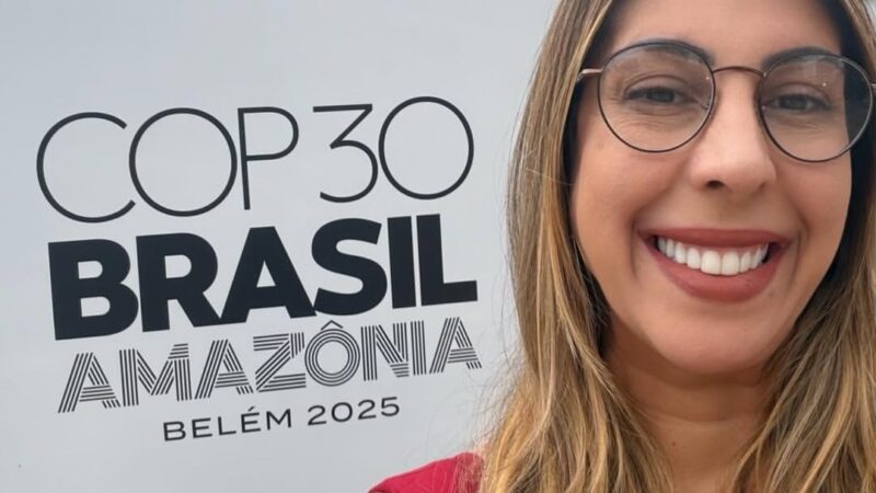 Carla Caputi, prefeita de SJB, participa da programação da COP 30 no Rio