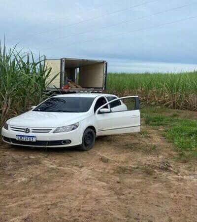 Caminhão roubado com carga de laticínios é recuperado e suspeitos são presos, em Campos
