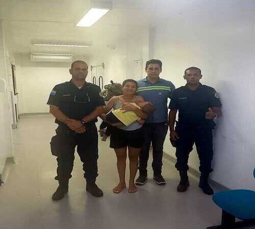 GCMs de São João da Barra salvam bebê de um ano que estava engasgado